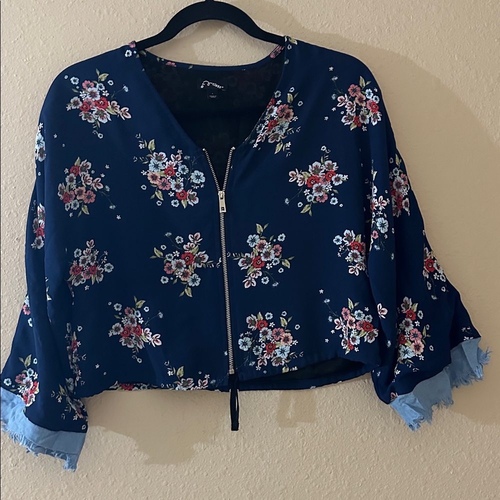 Classic Navy Floral Jacket